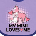 thumbnail image 4 of Inktastic My Mimi Loves Me Llama Girls Baby Bib, 4 of 4