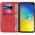 thumbnail image 3 of for Samsung Galaxy S10e Wallet Case,Premium PU Leather Flip Folio Case with Card Slot, Stand Holder and Magnetic Closure [TPU Shockproof Interior Protective Case] for Samsung S10e,Red, 3 of 14