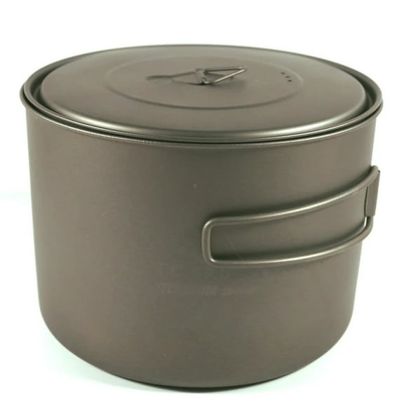 TOAKS 1600ml Ultralight Titanium Camping Cook Pot with Foldable Handles and Lid