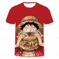 thumbnail image 1 of Verano de una pieza Luffy 3d camiseta Casual pirata Wang mujer niños moda manga corta niños niños impreso T-shirt150 heqiyong CONDUJO, 1 of 2