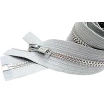 YKK® 17" Jacket Zipper YKK #5 Aluminum Metal - Medium Weight Separating - Color Black 580 (1 Zipper/Pack)