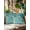 Teal, Gold, Beige, variant on Outdoor Pillows Waterproof, Teal Summer Palm Tree Throw Pillows with Inserts Included, Coastal Beach Tropical Botanical Vintage Indoor Outdoor Decorative Lumbar Pillow for Bed/Couch 16"x16", 1Pcs