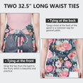 thumbnail image 6 of Pioneer Flower Floral Print Pattern Apron-Garden Aprons for Women with Pockets-Cotton Linen Waterproof Kitchen Cooking Gardening Aprons Adjustable for Kitchen,Cooking,BBQ and Salon 33x27 Inch, 6 of 7