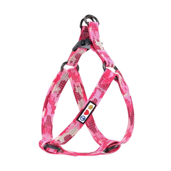 Arnés para perros Pawtitas, reflectante, ajustable, XS, camuflaje, rosa