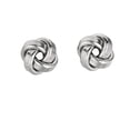 thumbnail image 2 of JewelStop Sterling Silver Silver Rhodium Finish Love Knot Earrings - 9 mm, 2 of 3