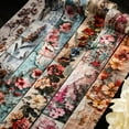 thumbnail image 2 of Vintage Floral Decorative Washi Tape Repositionable Transparent Paper Crafting 45mm x 200cm, 2 of 9