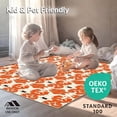 thumbnail image 4 of ODIKA 4'x6' Machine Washable Non-Slip Area Rug, Boho Inspired Interlocking Petal Motif With Vintage Appeal High Traffic Rug with Pad, Orange, 572988, 4 of 8