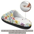 thumbnail image 5 of Psesaysky Fluffy Cotton Slippers for Ladies Girls Colorful Flowers Printed Slippers Winter Anti-Slip Comfortable Cotton Slippers, 5 of 8
