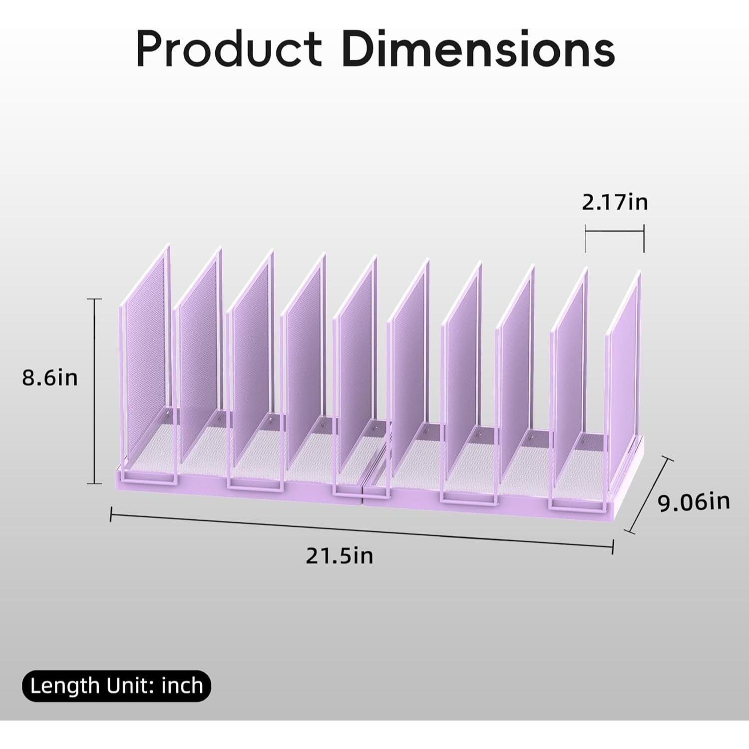 INTIGE Desktop File Sorter, Vertical File Folder, Mail Sorter Organizer, Metal Desktop Paper Folder Organizer