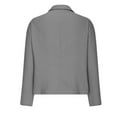 thumbnail image 5 of Oversized Tshirts for Women, Literary Loose Solid Color Button Suit Collar Blouse, Gray 5XL, 5 of 5