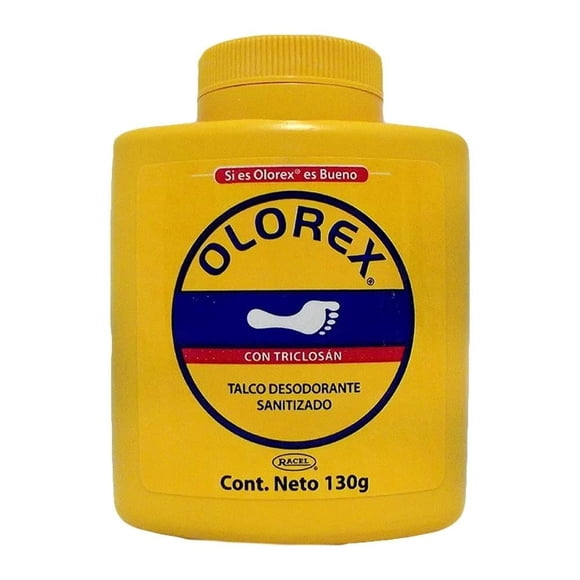 Talco desodorante Olorex con triclosán 130 g