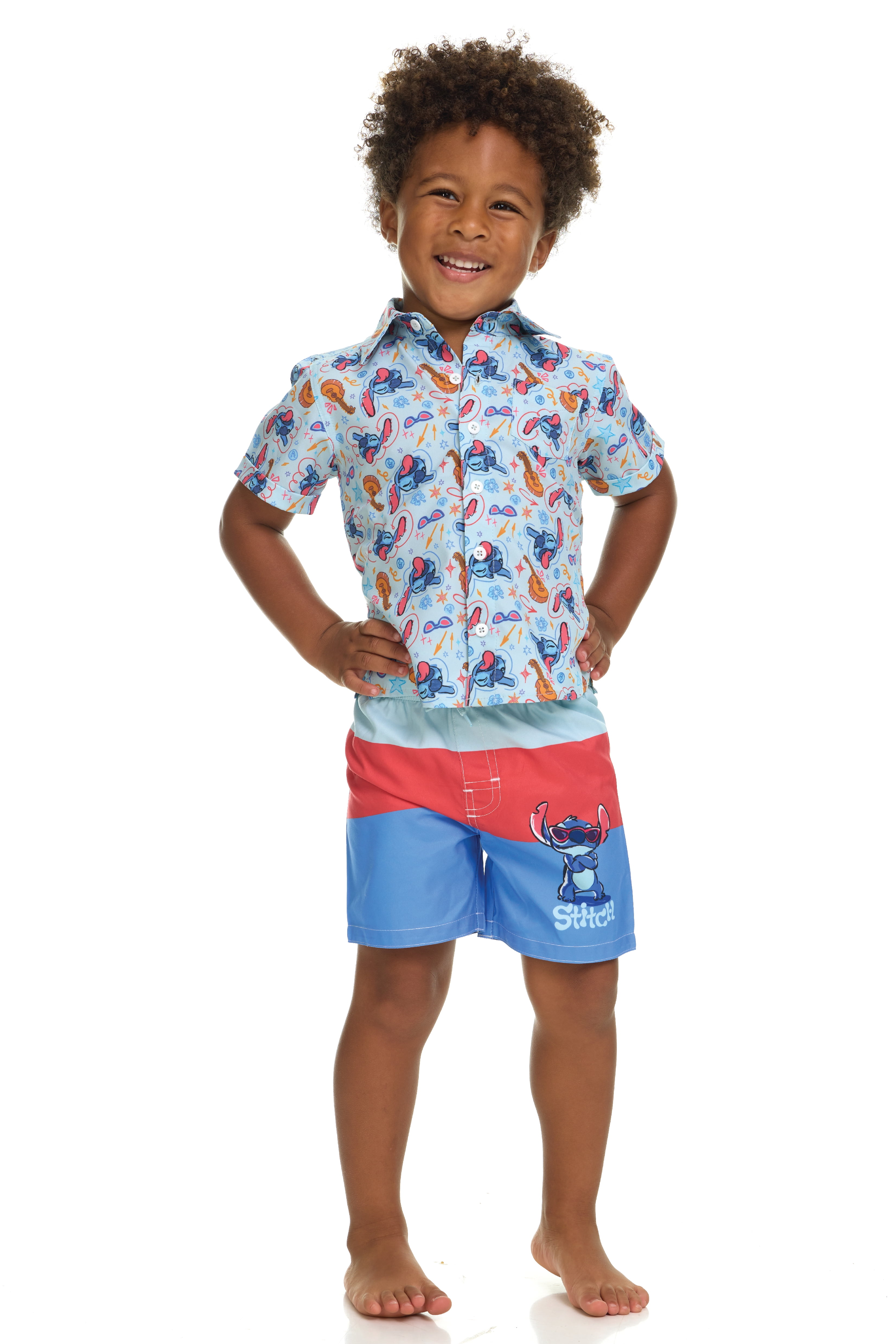 Character Toddler Boy Resort Shirt and Swim Trunk Set, 2-Piece, Sizes 12M - 5T