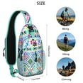 thumbnail image 4 of Vintage Fashion Sling Backpack Geometric Tribal Lightweight Daypack for Office Workers and Daily Commuting, 4 of 6