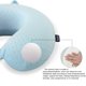 thumbnail image 5 of Almohada cervical de viaje Gosider de espuma viscoelástica en forma de U, color azul claro, 5 of 7