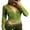 Green Tops, variant on Women Solid Color Hooded Jacket, Match with Elastic Waist Flared Pants, Green/ Rosy