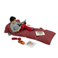 thumbnail image 3 of Abstract Floor Pillow Lounger Cover, Paisley Design with Dots Flowers Leaves Oriental Mandala Art Print, Nap Mat Printed Fabric Case for 5 Pillows, 88" x 36", White Ruby, by Ambesonne, 3 of 5