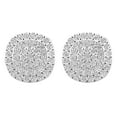 thumbnail image 3 of Dazzlingrock Collection Round White Diamond Triple Halo Cluster Pushback Stud Earrings for Women (0.95 ctw, Color I-J, Clarity I2-I3) in 925 Sterling Silver, 3 of 5