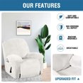 thumbnail image 2 of Stretch Recliner Covers, Recliner Chair Covers for Leather and Cloth Living Room Recliner Chair, Slipcovers with Side Pocket, Extremely Thick Soft, Fitted 24"-33" Seat Width, 2 of 9