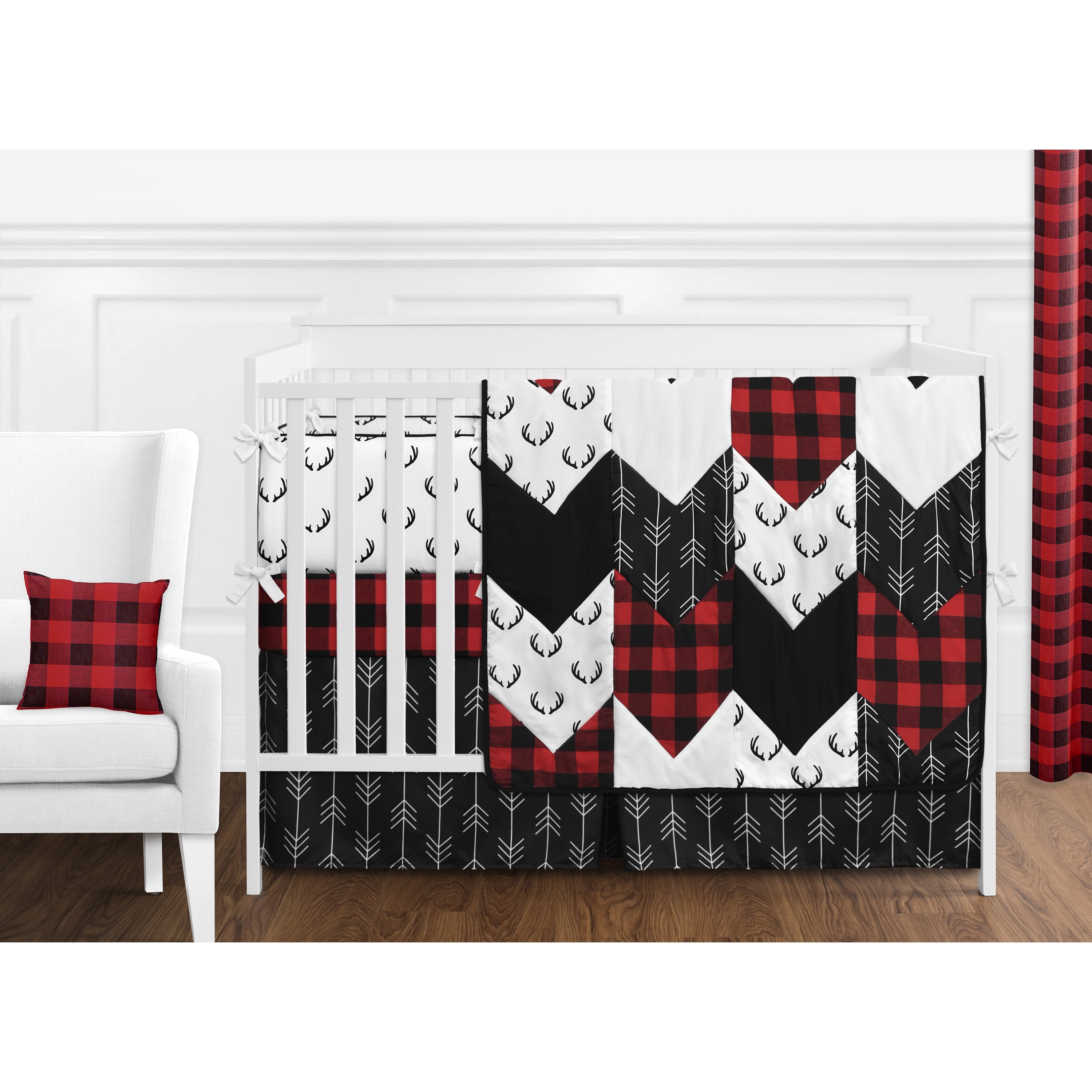 buffalo plaid baby mobile