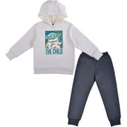 Star Wars The Mandalorian Hoodie and Jogger Pant Set, Baby Yoda Comfy Active Wear for Kids