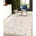 thumbnail image 4 of Modern Decorative Rug, Modern Geometric Shapes Polka Dot Tear Drop Forms Pattern Graphic Art Print, Quality Carpet for Bedroom Dorm and Living Room, 6 Sizes, Pale Salmon, by Ambesonne, 4 of 4