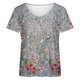 thumbnail image 4 of ICHUANYI Clearance Women's Fashion Printed T-shirt Short Sleeves Blouse Round Neck Casual Tops(Gray, L) ICHUANYI WER2023080710387, 4 of 4