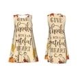 thumbnail image 3 of Bixox Thanksgiving With A Grateful Heart Print Women's Sleeveless A-Line Dress with Pockets, Casual Knee-Length Tank Dress for Summer-Medium, 3 of 7
