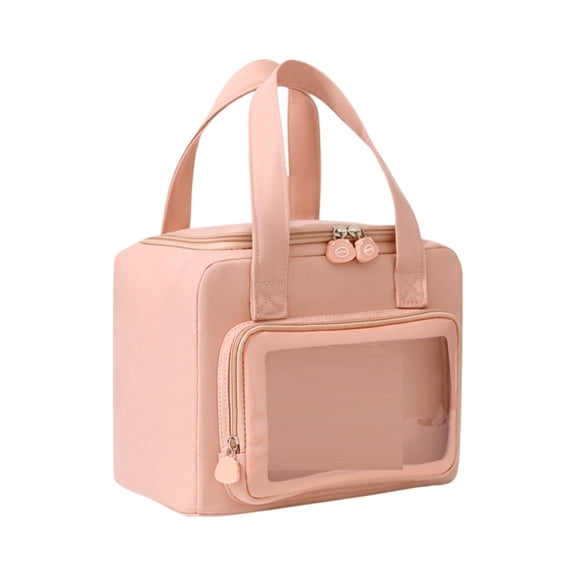 Portable Insulated Lunch Bag for Students, Reusable Bento Container Pouch with Handle, Thermal Meal Prep Bag for School and Office
