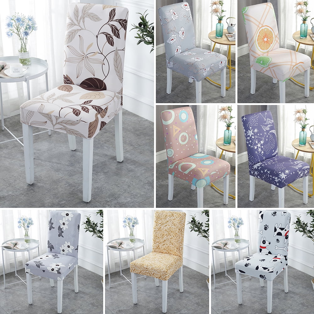 1/4/6x Dining Room Chair Slipcover Removable Washable Chair Seat Cover Protector 