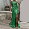 thumbnail image 2 of Sngxgn Women Full Slips Sexy Chemise V Neck Straight Dress(Green,S), 2 of 6