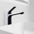 thumbnail image 3 of ANZZI Single Handle Single Hole Bathroom Vessel Sink Faucet With Pop-up Drain in Matte Black & Chrome, 3 of 8
