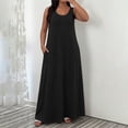 thumbnail image 6 of Karymi Summer Dresses for Women 2026 Plus Size Solid Maxi Dress, Casual Round Neck Sleeveless Tank Dress with Side Pockets, Loose Fit Flowy Long Dress Summer Dress, 6 of 6