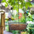thumbnail image 4 of Agiferg Metal Black Bird Feeder Net Hanging Decorative Bird Feeder Tray, 4 of 6