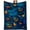 40x30inch（102cmx76cm）, variant on 1pc Spooky Halloween Blanket with Glowing Jack-O'-Lanterns, Witches Hats, Bats & Candy Corn - Deep Blue & Golden Trick or Treat Design, Soft Flannel All-Season Throw for Couch, Bed, Parties - Cozy Gi