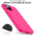 thumbnail image 5 of iPhone 13 Pro Max Case with Screen Protector,Soft Flexible Silicone Gel Rubber Bumper Cover,Slim Fit Shockproof Protective Phone Case for iPhone 13 Pro Max 6.7" Hot Pink, 5 of 15