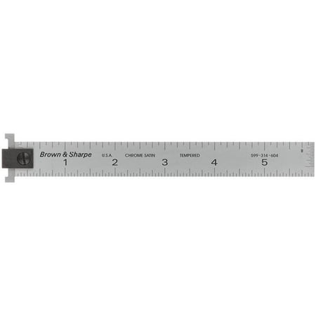

Brown & Sharpe 599-314-604-1 6 in. Chrome Hook Rule