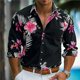 thumbnail image 1 of Camisa hawaiana Vaion con estampado floral para hombre estilo callejero para uso diario primavera y verano camisa de manga larga con puños diseño de botones a la moda, 1 of 6