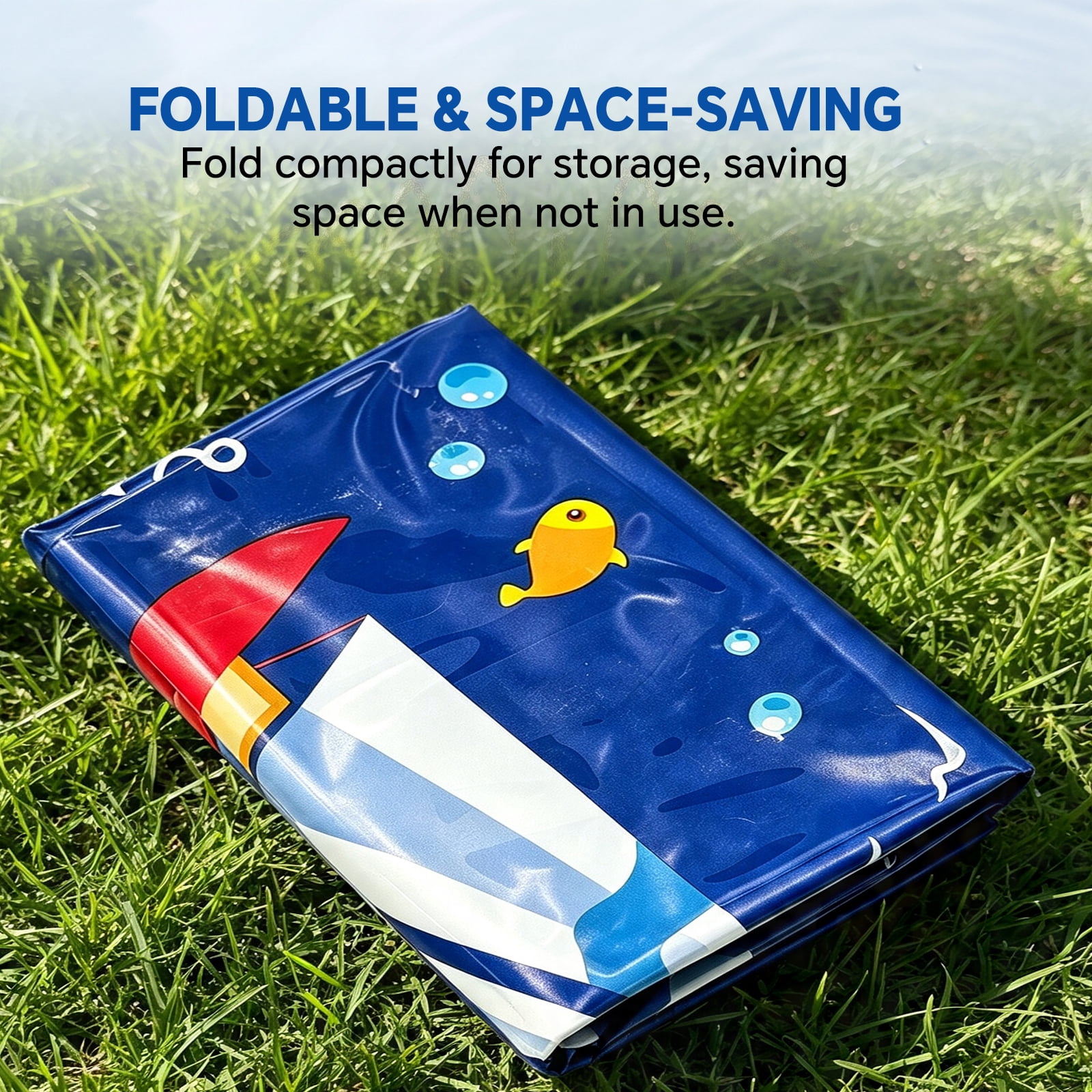 Pet Water Mat, 39.37" Summer Cool Water Sensory Play Mat, Thickened Inflatable Cooling Waterbed, Anti-Scratch Leak Proof Pad for Cats Dogs, Blue