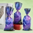 thumbnail image 4 of 100PCS Outer Space Treat Bags Galaxy Theme Goodie Favor Cellophane Bags Plastic Star Planet Pattern Twist Ties Cello Gift Wrap for Birthday Party Decorations Cookie Snack Supplies DIY, 4 of 8