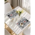 thumbnail image 5 of Grey Kitchen Knife Fork Placemats Set of 6, Fork Wooden Modern Art Placemats for Dining Table, Place Mats for Kitchen Tabletop, Waterproof Wipeable Dining Table Mats Set, 5 of 9