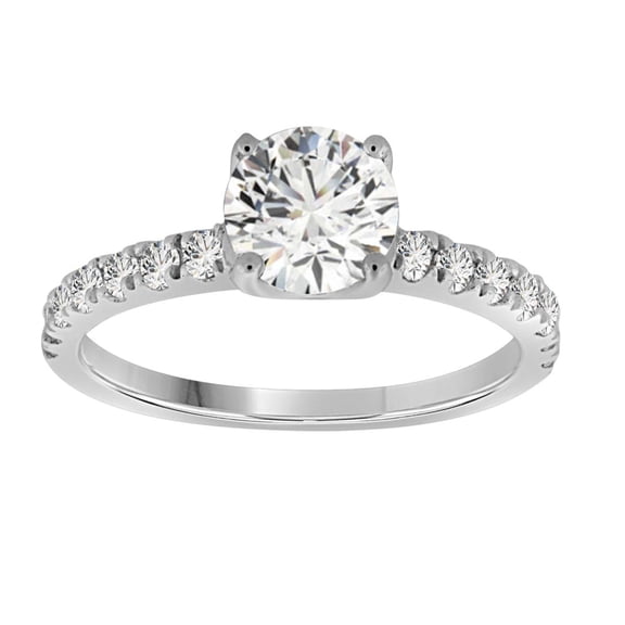 AoneJewelry 18K IGI Certified 1.35 Carat Diamond Engagement Ring In Solid White Gold