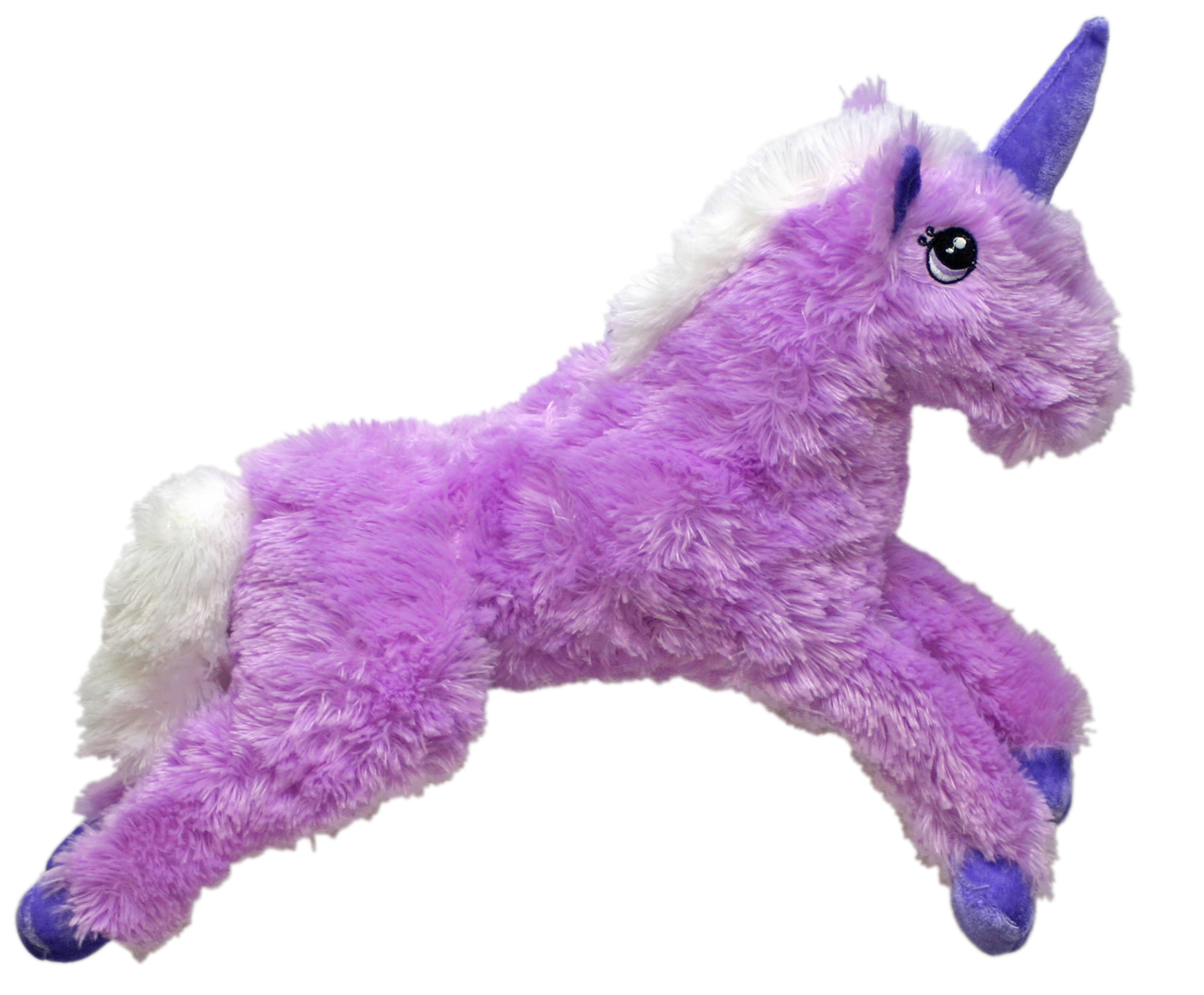 pink fluffy unicorn stuffed animal