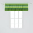 thumbnail image 2 of Ambesonne Aztec Window Valance, Nature Tone Triangle and Line, 54" X 18", Yellow Green Fern Green, 2 of 3