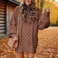thumbnail image 3 of Women's Thick Knitted Cropped Sweater, 3 of 9