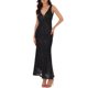 thumbnail image 2 of INSPIRE CHIC Vestido de cóctel maxi sin mangas con lentejuelas y escote en V para mujer, color negro, talla L, 2 of 6