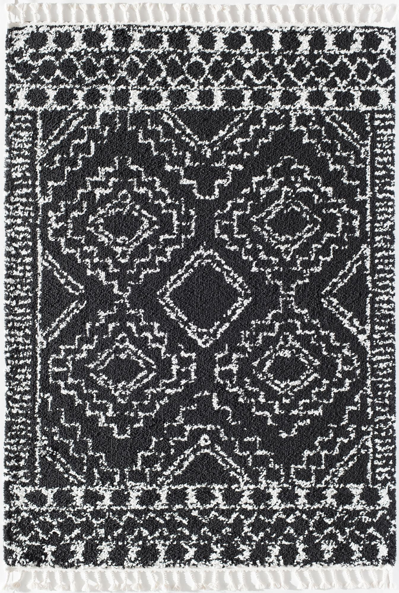 Rugs America Moon Collection MS40A Moroccan Tribal Sable Area Rug, 5'0"x7'0"