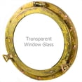 thumbnail image 3 of Antique Brass Porthole Mirror | Maritime Ship's Decor | Wall Hanging | Nagina International (10 Inches, Window), 3 of 6