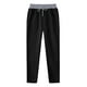 thumbnail image 1 of Pantalones largos de moda para hombre con cordón, cintura elástica, color sólido, pantalones casuales largos de chándal, pantalones para hombre, 1 of 6