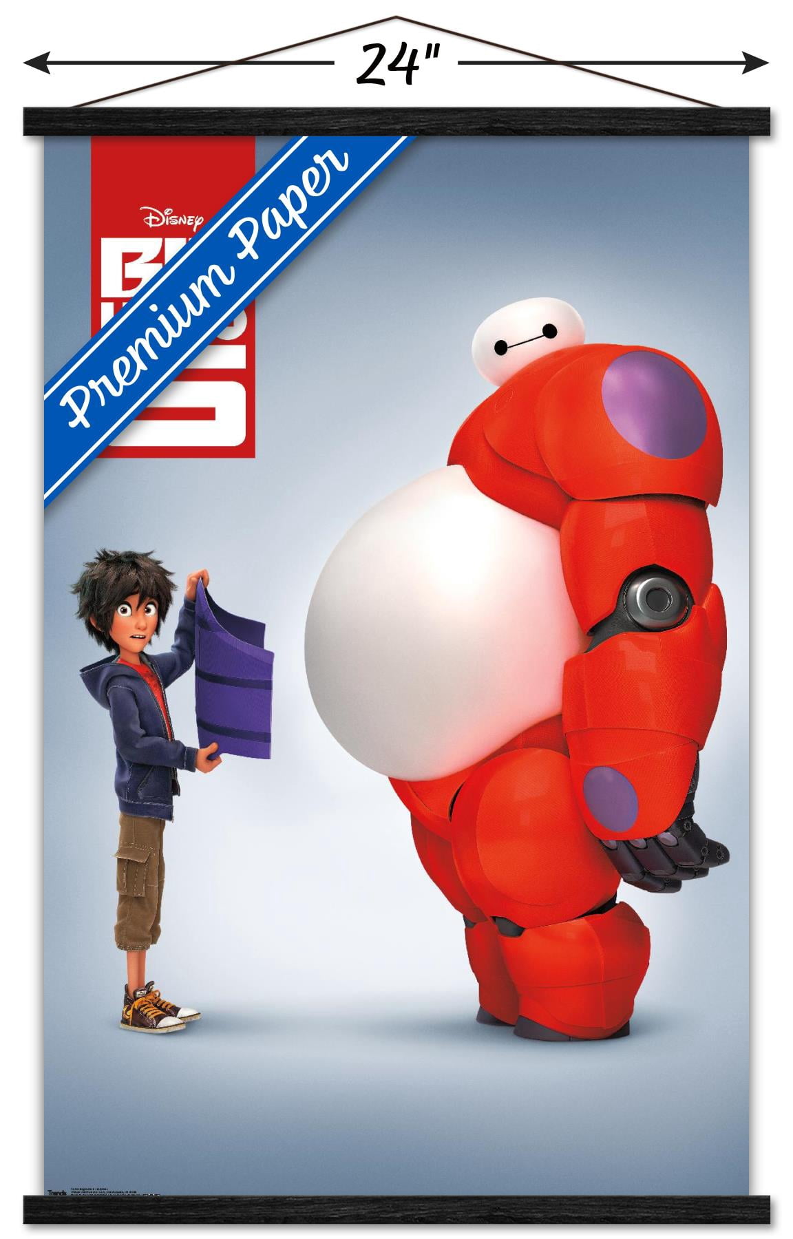 Disney Big Hero 6 - Baymax Wall Poster with Wooden Magnetic Frame, 22.375" x 34"