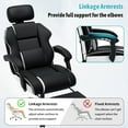 thumbnail image 5 of HOFFREE Executive Office Chair with Footrest Black Computer Chair with Arms for Home Room and Study Leather Desk Chair with Adjustable Headrest for Teens, 5 of 8